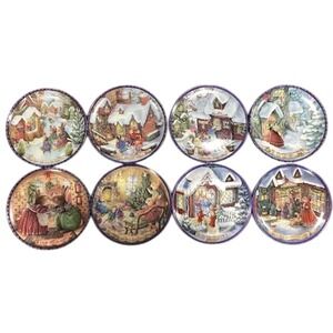 Christmas Comes to Primrose Hill Collector Plates Set of 8 entire collection EUC